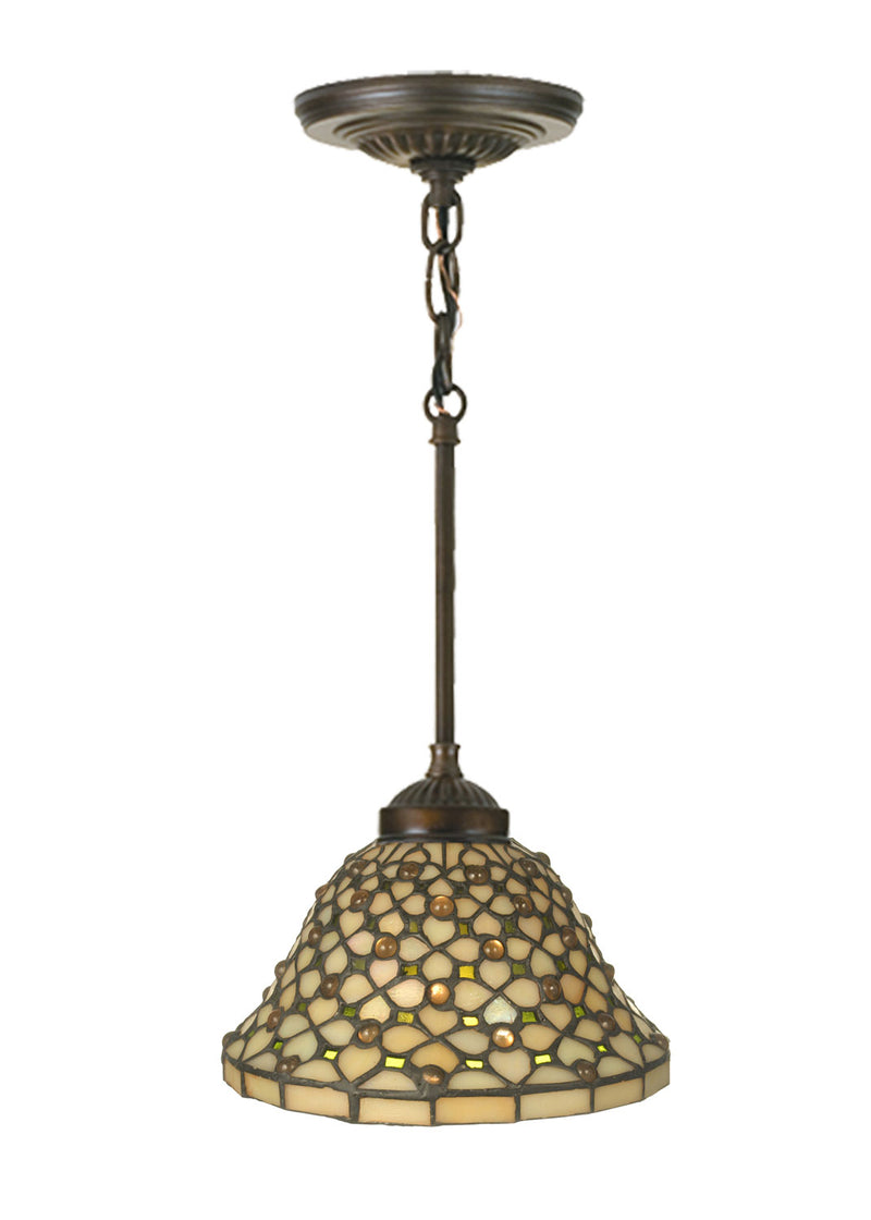 Meyda Tiffany 111706 One Light Mini Pendant, Mahogany Bronze