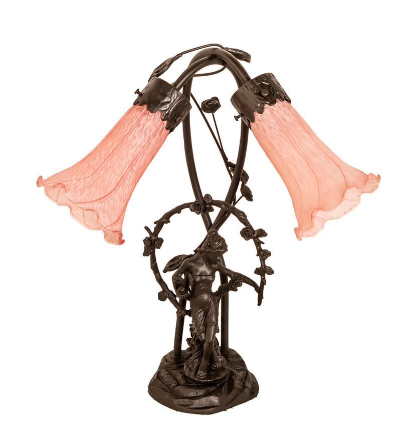 Meyda Tiffany 17858 Two Light Accent Lamp, Mahogany Bronze