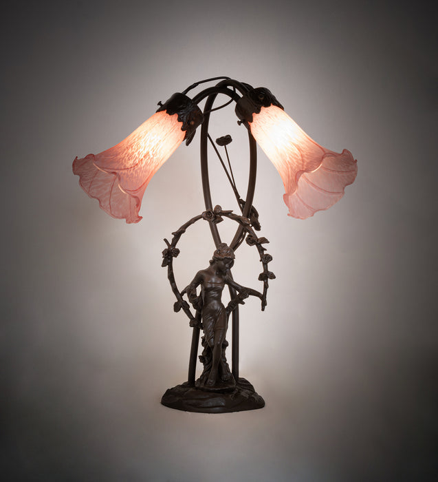 Meyda Tiffany 17858 Two Light Accent Lamp, Mahogany Bronze