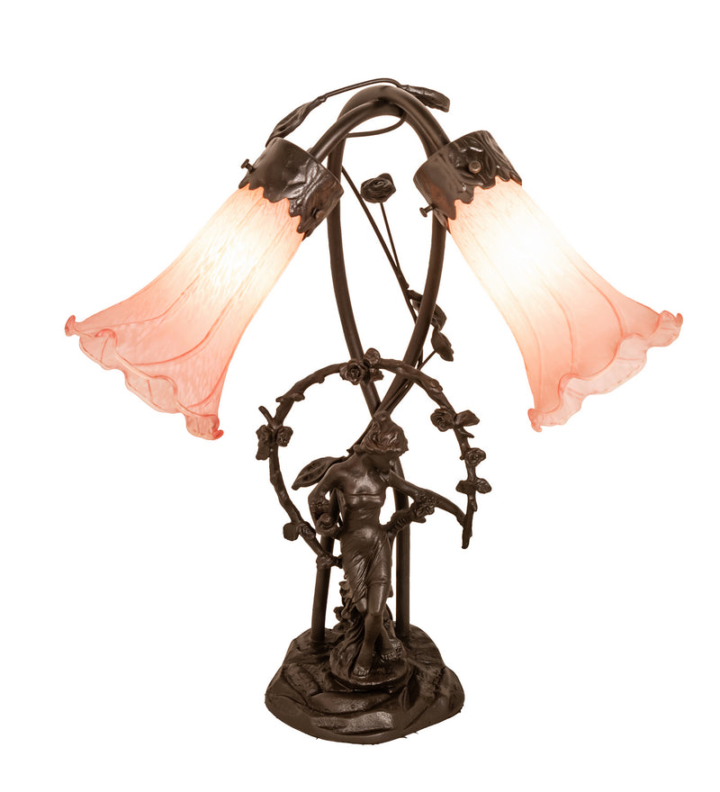 Meyda Tiffany 17858 Two Light Accent Lamp, Mahogany Bronze