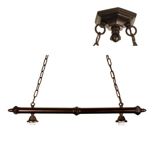 Meyda Tiffany 18678 Two Light Island Pendant, Mahogany Bronze