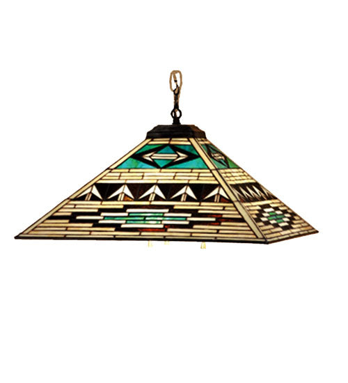 Meyda Tiffany 19030 Four Light Pendant, Mahogany Bronze