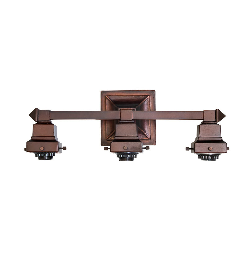 Meyda Tiffany 24280 Three Light Vanity Hardware, Mahogany Bronze