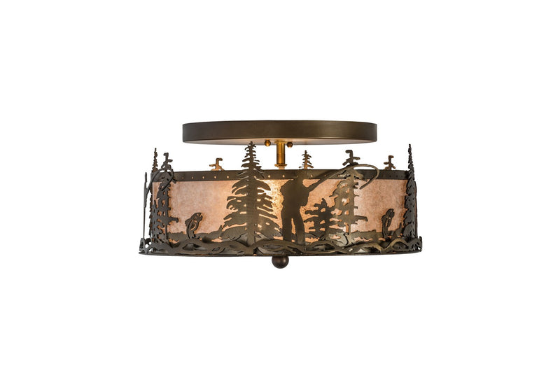 Meyda Tiffany 24468 Two Light Flushmount, Antique Copper