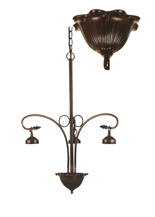 Meyda Tiffany 25888 Three Light Chandelier Hardware, Mahogany Bronze