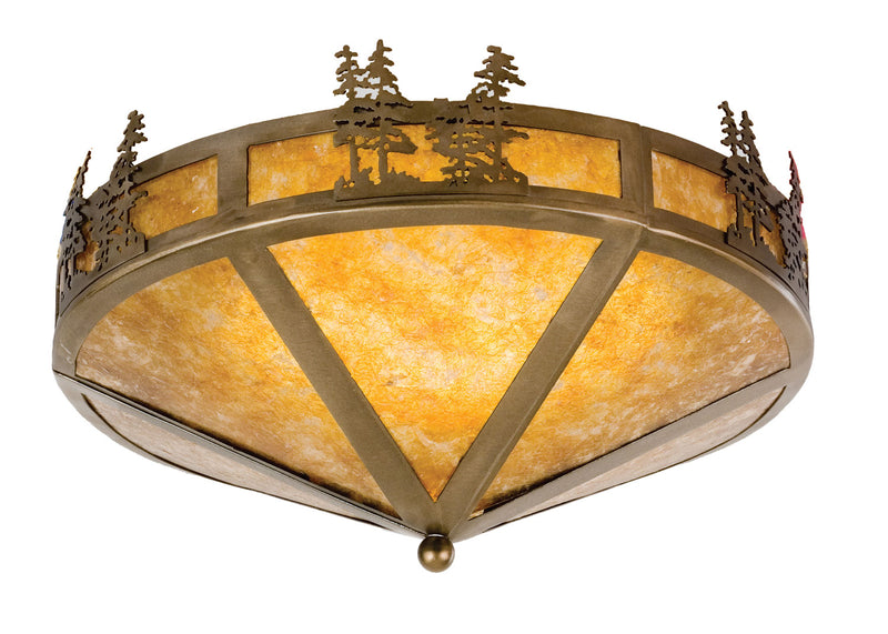 Meyda Tiffany 26388 Two Light Flushmount, Antique Copper