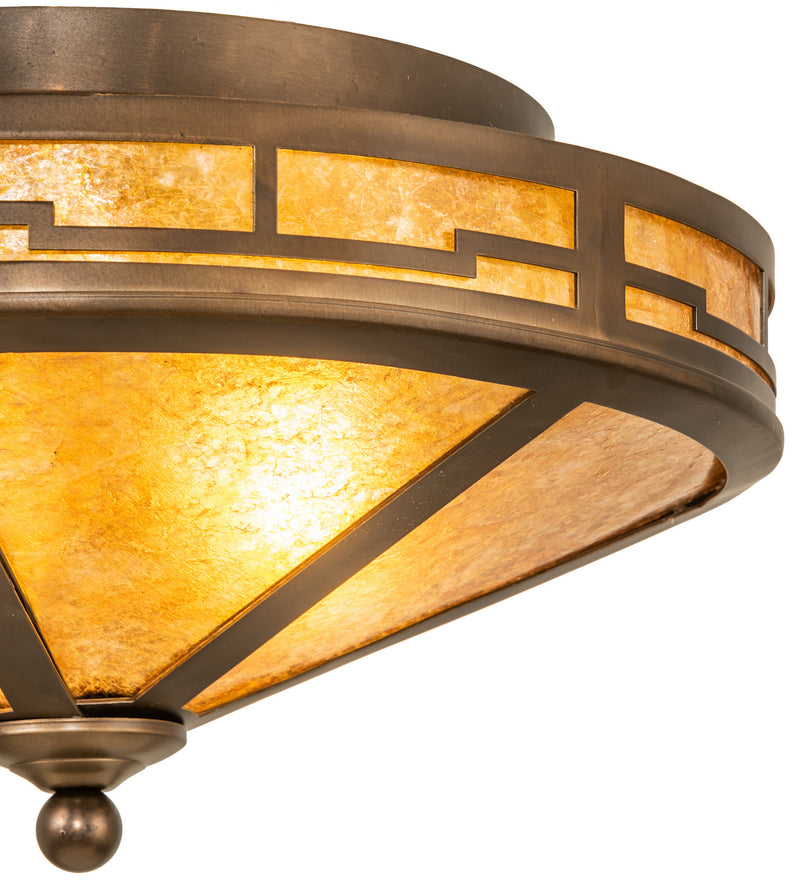 Meyda Tiffany 26390 Two Light Flushmount, Antique Copper