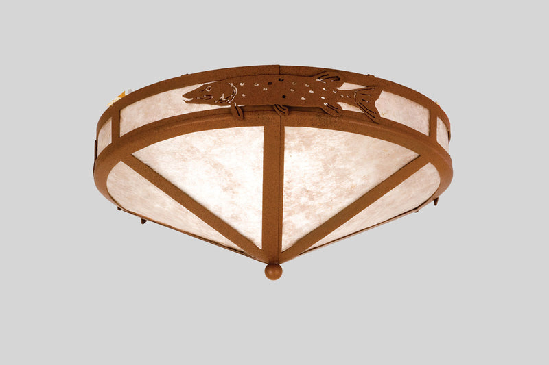 Meyda Tiffany 26392 Two Light Flushmount, Rust