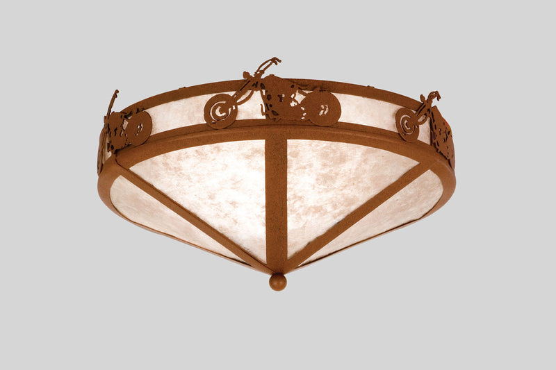 Meyda Tiffany 26393 Two Light Flushmount, Rust