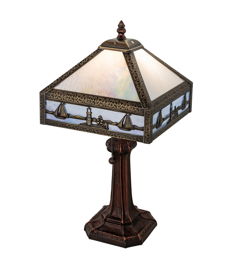 Meyda Tiffany 26836 One Light Accent Lamp, Craftsman Brown