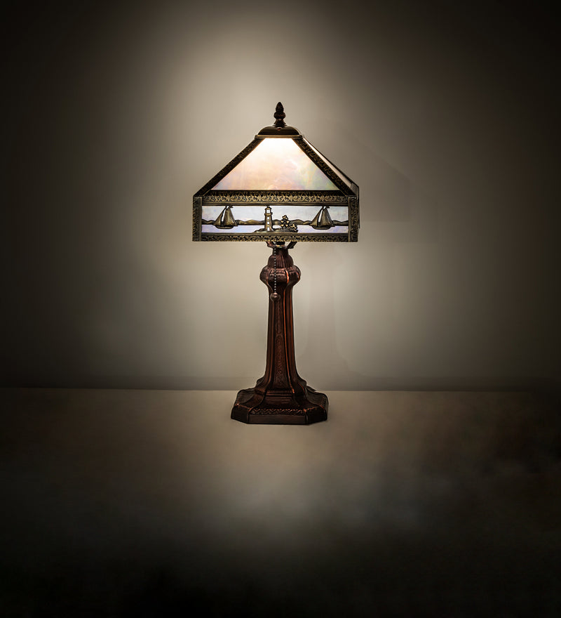 Meyda Tiffany 26836 One Light Accent Lamp, Craftsman Brown