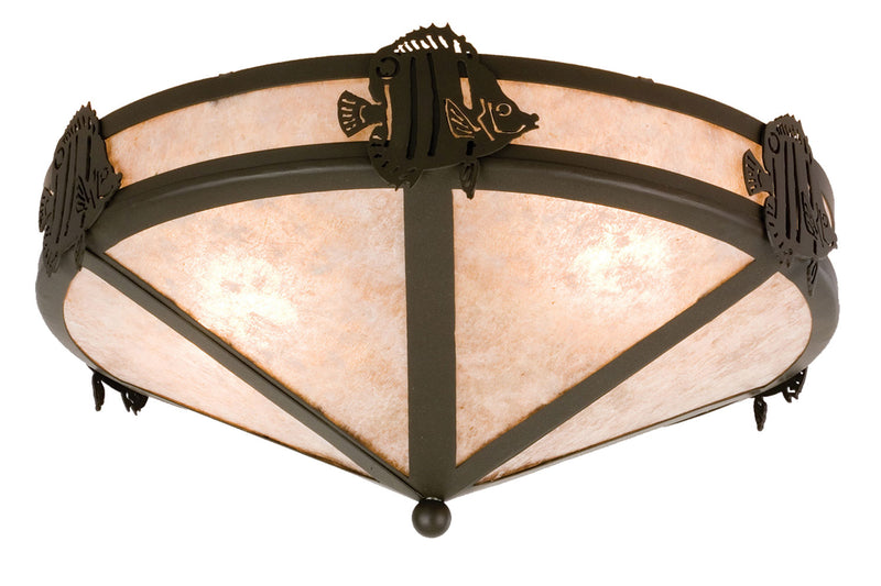 Meyda Tiffany 26877 Two Light Flushmount, Timeless Bronze