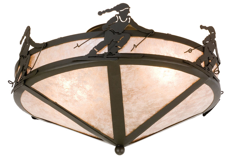 Meyda Tiffany 26878 Two Light Flushmount, Timeless Bronze