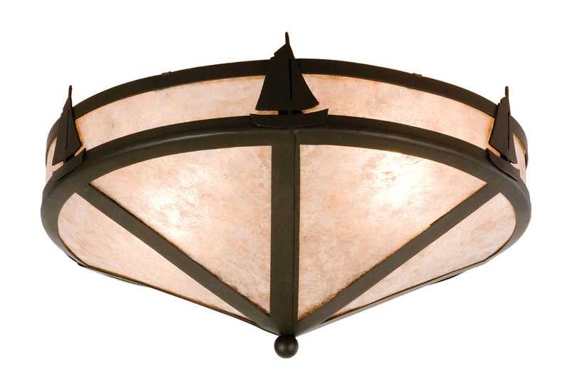 Meyda Tiffany 26879 Two Light Flushmount, Timeless Bronze