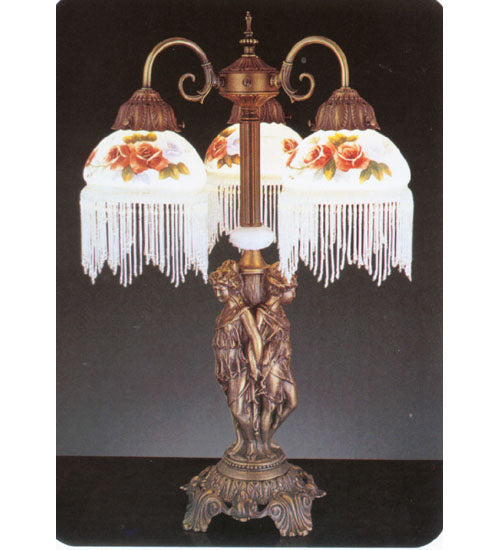 Meyda Tiffany 27085 Three Light Accent Lamp, Craftsman Brown