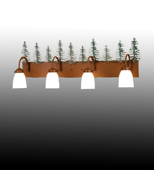 Meyda Tiffany 29486 Four Light Vanity, Rust