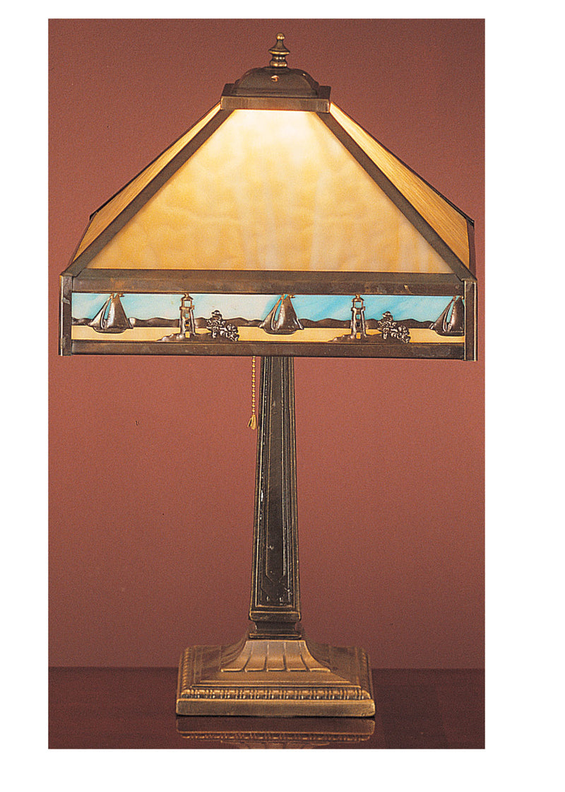 Meyda Tiffany 31297 One Light Table Lamp, Craftsman Brown