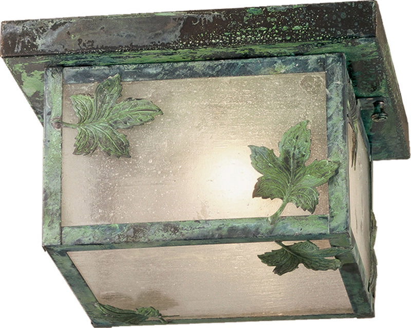 Meyda Tiffany 38554 One Light Flushmount, Verdigris