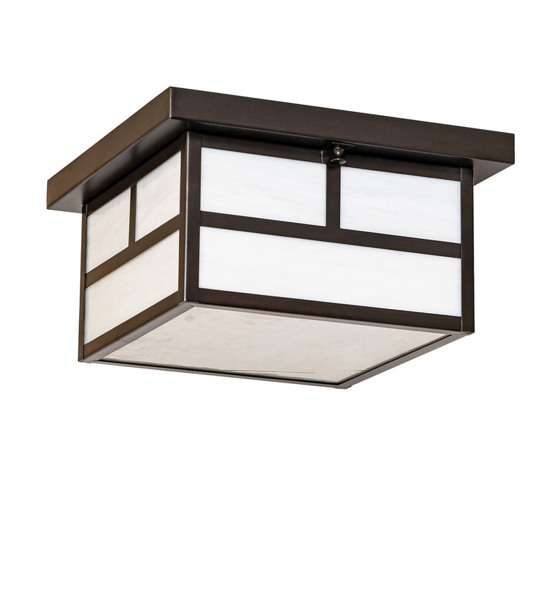 Meyda Tiffany 38558 Two Light Flushmount, Craftsman Brown