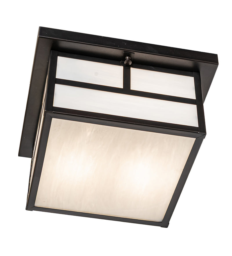 Meyda Tiffany 38558 Two Light Flushmount, Craftsman Brown