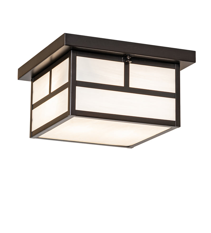 Meyda Tiffany 38558 Two Light Flushmount, Craftsman Brown