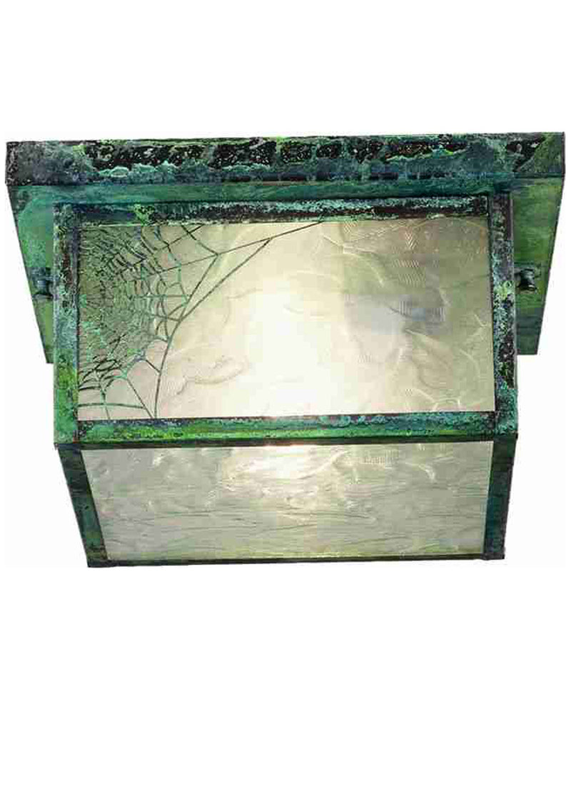 Meyda Tiffany 46324 Two Light Flushmount, Craftsman Brown