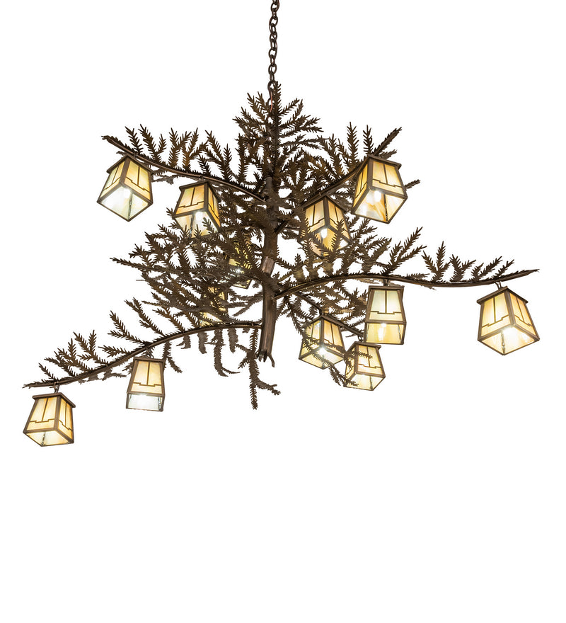Meyda Tiffany 50914 12 Light Chandelier, Antique Copper