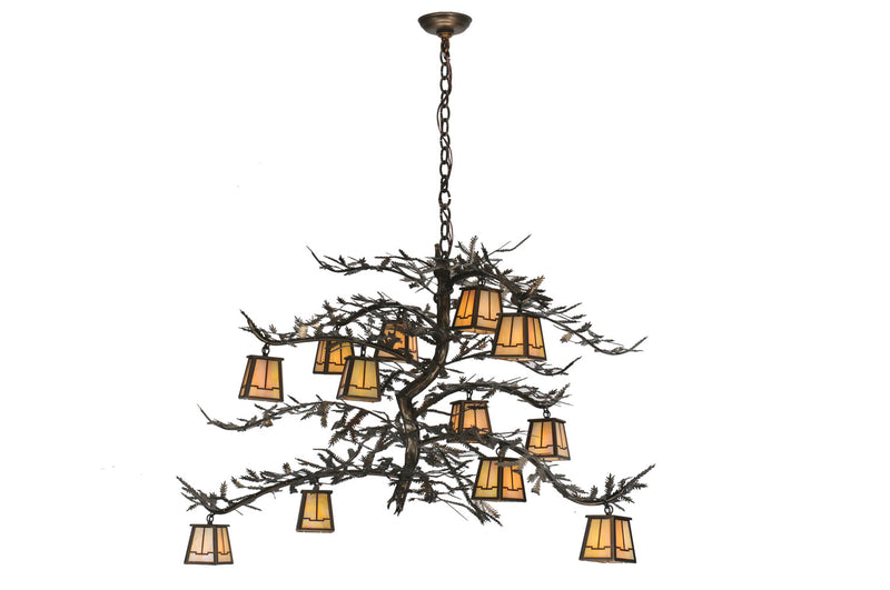 Meyda Tiffany 50914 12 Light Chandelier, Antique Copper