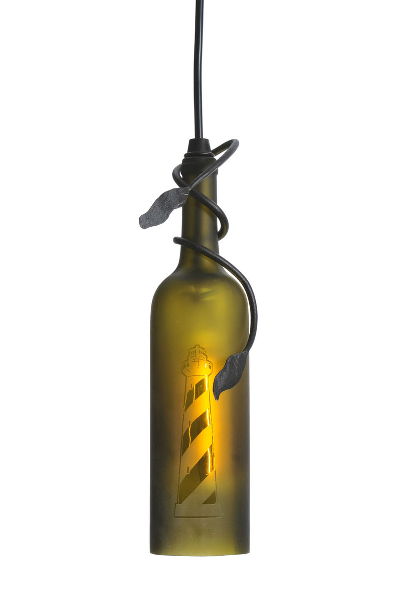 Meyda Tiffany 51001 One Light Mini Pendant, Black Metal