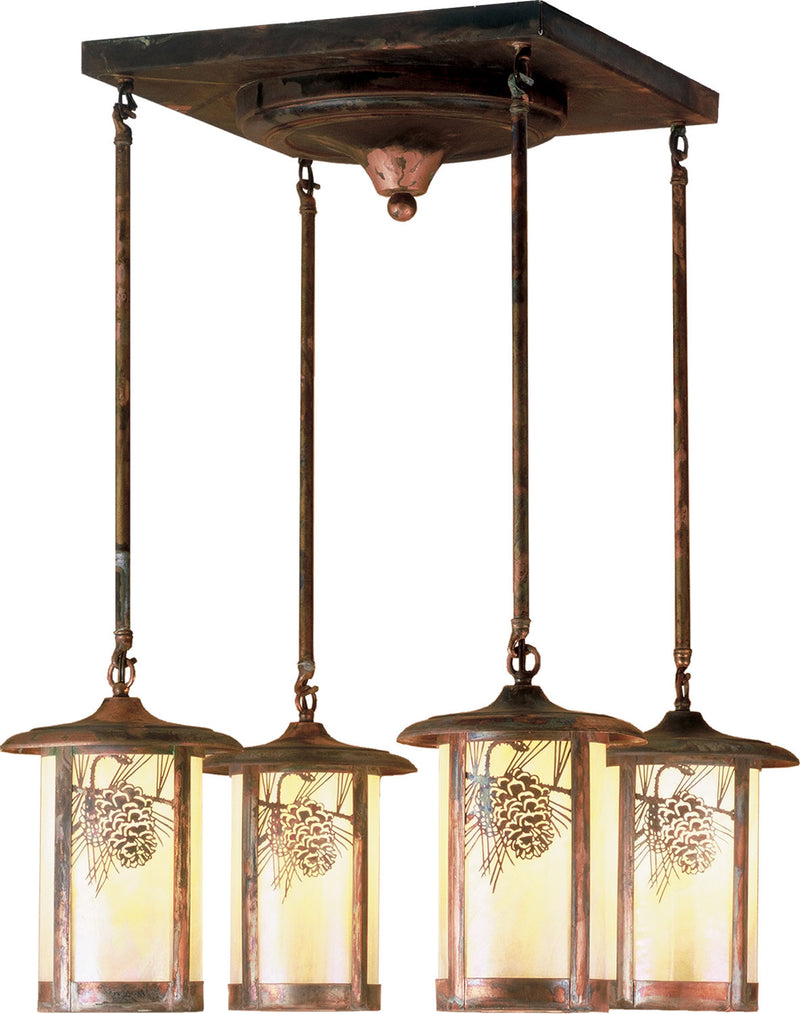 Meyda Tiffany 51762 Four Light Chandelier, Rust