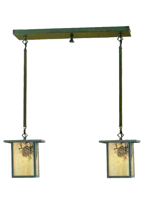 Meyda Tiffany 57165 Two Light Island Pendant, Antique