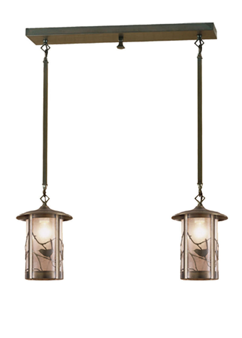 Meyda Tiffany 57169 Two Light Island Pendant, Antique Brass