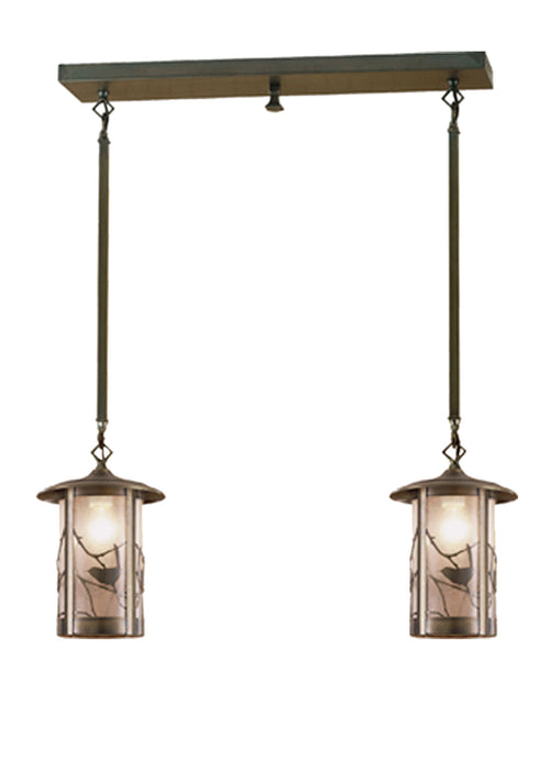 Meyda Tiffany 57169 Two Light Island Pendant, Antique Brass