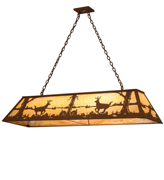Meyda Tiffany 65420 Nine Light Oblong Pendant, Earth