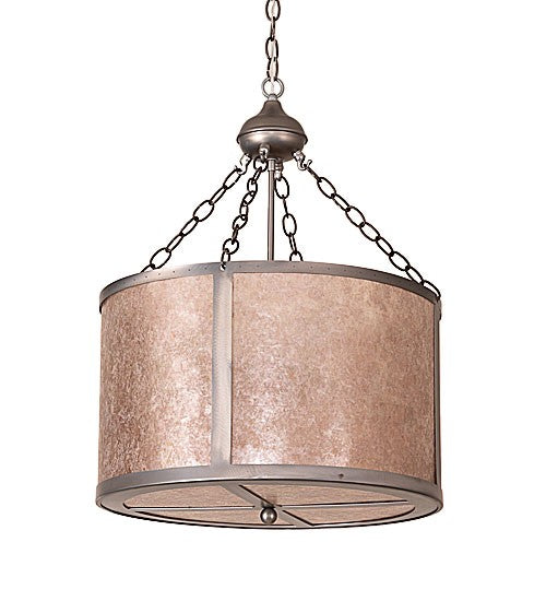 Meyda Tiffany 68316 Four Light Pendant, Industrial Steel