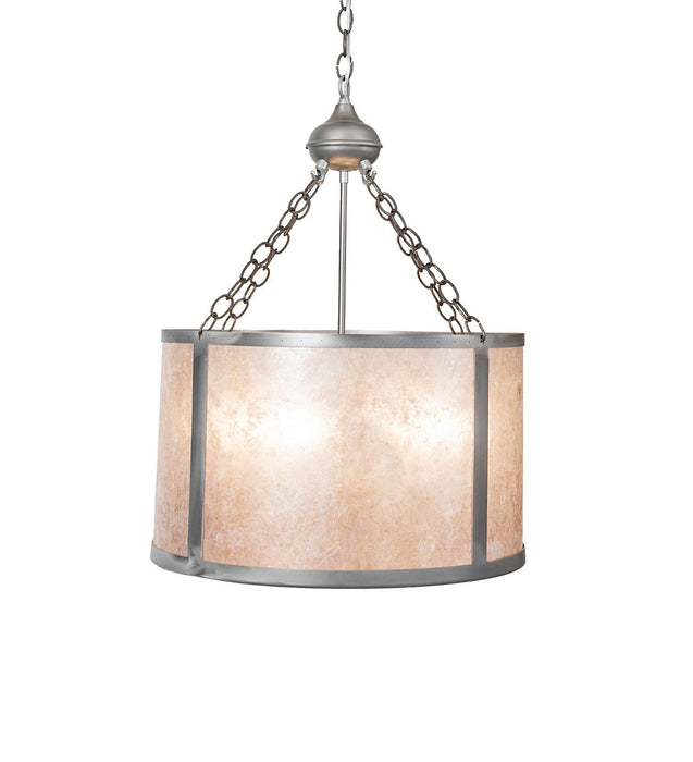 Meyda Tiffany 68316 Four Light Pendant, Industrial Steel