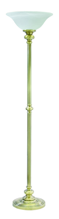House of Troy N600-AB-O One Light Floor Lamp, Antique Brass
