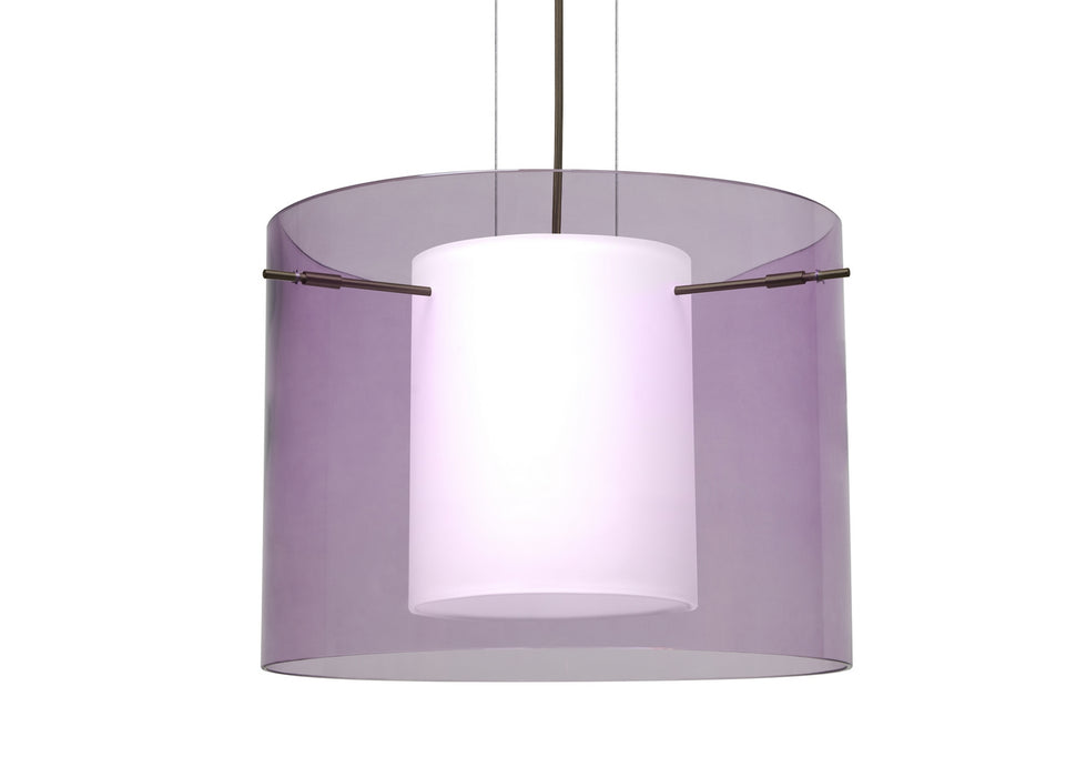 Besa 1KG-A00707-BR One Light Pendant, Bronze