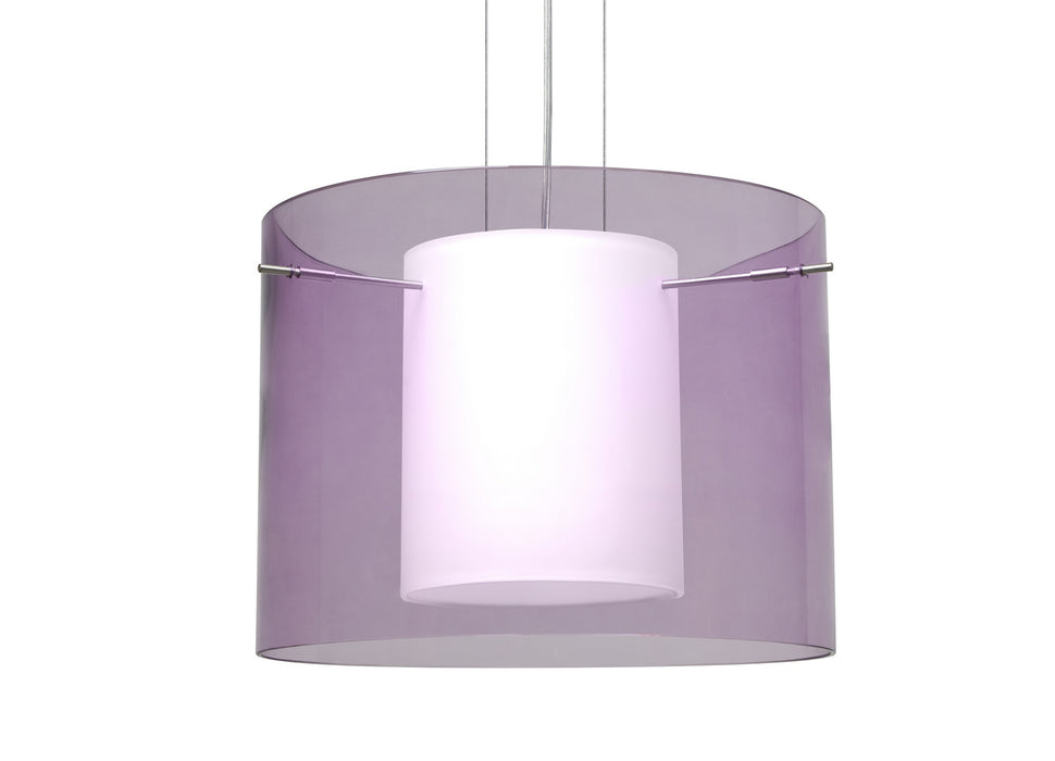 Besa 1KG-A00707-SN One Light Pendant, Satin Nickel