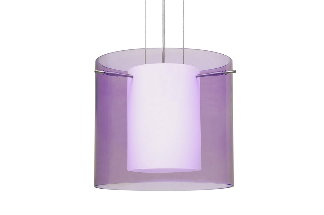 Besa 1KG-A18407-SN One Light Pendant, Satin Nickel