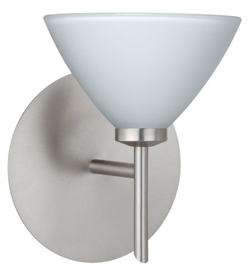 Besa 1SW-174307-SN One Light Wall Sconce, Satin Nickel