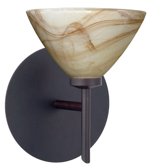 Besa 1SW-174383-BR One Light Wall Sconce, Bronze