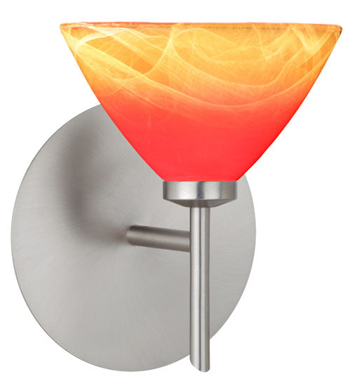 Besa 1SW-1743SL-SN One Light Wall Sconce, Satin Nickel