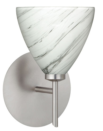 Besa 1SW-1779MG-SN One Light Wall Sconce, Satin Nickel