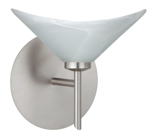 Besa 1SW-191352-SN One Light Wall Sconce, Satin Nickel