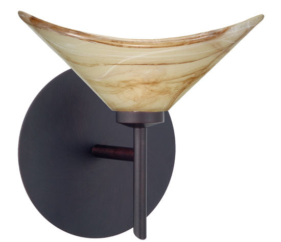 Besa 1SW-191383-BR One Light Wall Sconce, Bronze