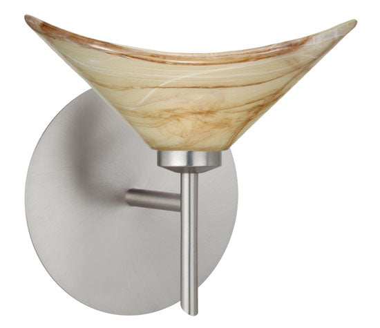 Besa 1SW-191383-SN One Light Wall Sconce, Satin Nickel