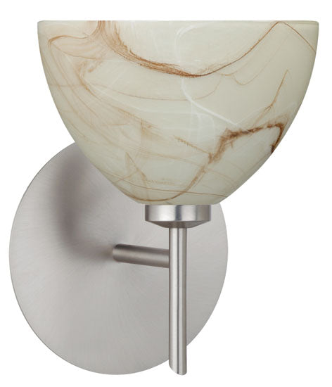 Besa 1SW-467983-SN One Light Wall Sconce, Satin Nickel