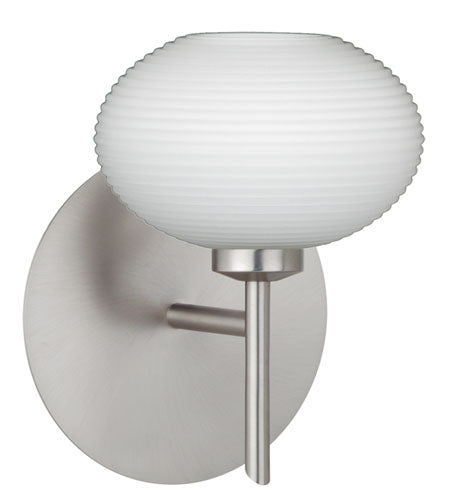 Besa 1SW-561207-SN One Light Wall Sconce, Satin Nickel