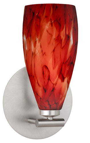 Besa 1SX-719841-SN One Light Wall Sconce, Satin Nickel
